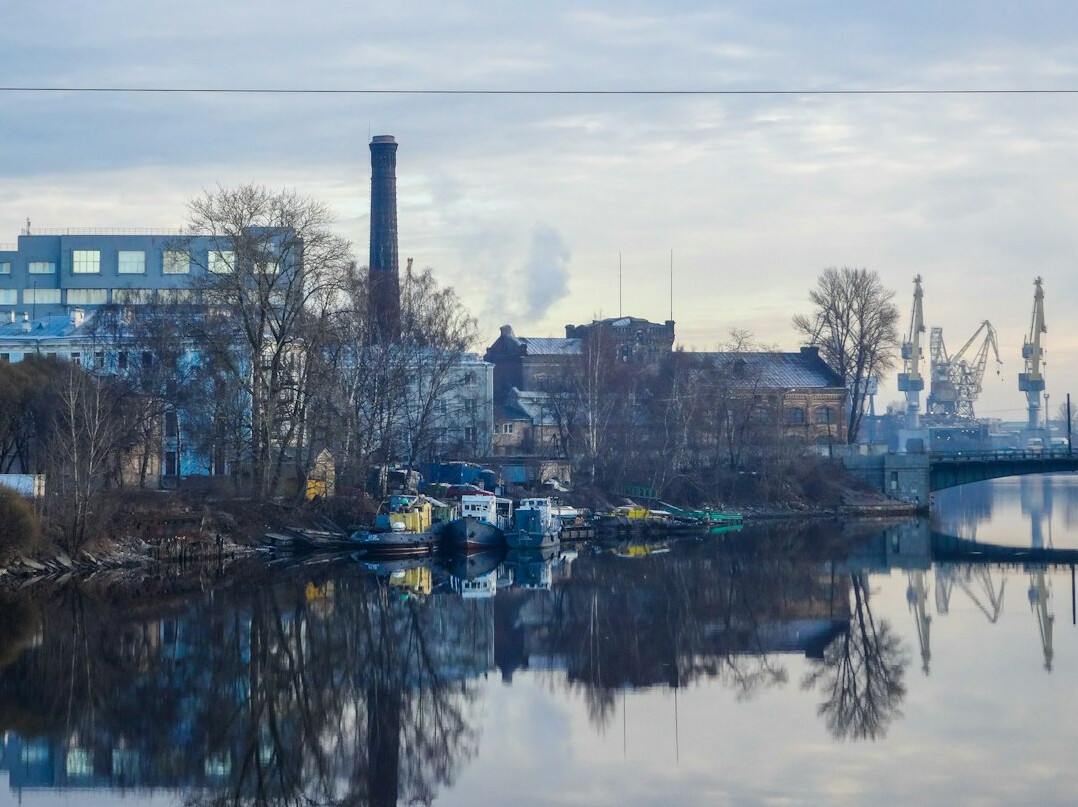 polluted river from factory