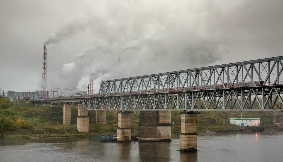 polluted river factory